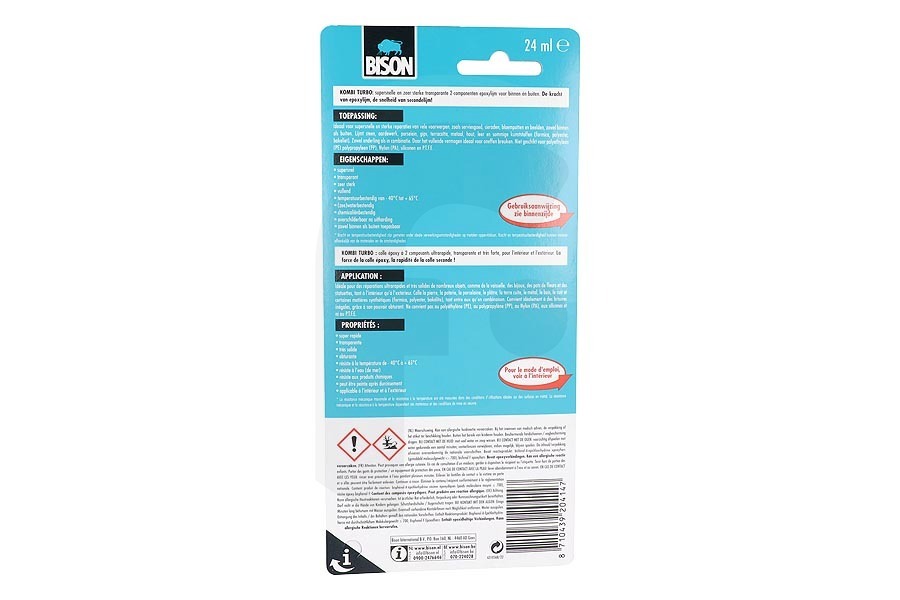 Bison Lavadora Bison pegamento combinado (cola bicomponente) 24 ml lavadora 6308012
