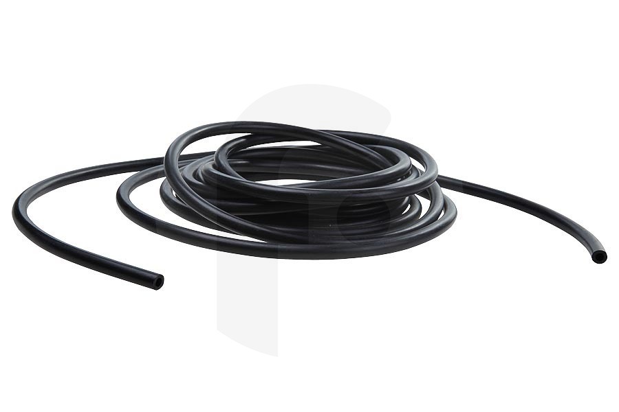 Zanker Lavadora Manguera de nivel universal (manguera, manguera de goma, válvula de entrada de manguera) en rollo 5 metros negro lavadora 005302UN apto para entre otros 3,5 X 7,5 mm