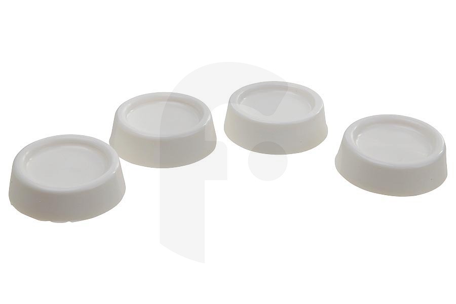 Easyfiks amortiguadores de vibraciones (amortiguadores, amortiguadores de vibraciones de goma, amortiguador anti vibraciones) set 4 piezas lavadora 50291828007 apto para entre otros Blanca, juego de 4