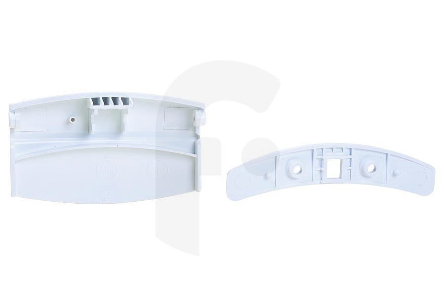 AEG Lavatrice Maniglia della porta (manico, leva della porta) set completo bianco per, tra gli altri, AEG lavatrice 4055087003