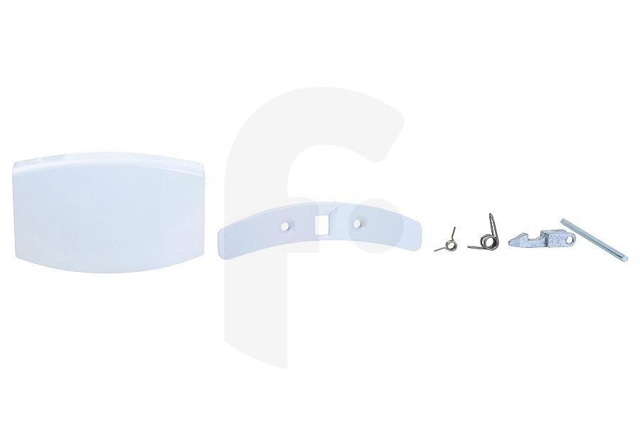 AEG Lavadora Tirador de puerta (manilla, asa, palanca) set completo blanco para, entre otros, AEG lavadora 4055087003 apto para entre otros LAV64840