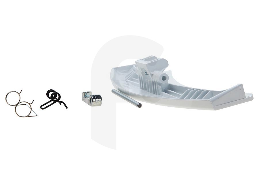 AEG Lavatrice Maniglia della porta (manico, leva della porta) set completo bianco per, tra gli altri, AEG lavatrice 4055128930