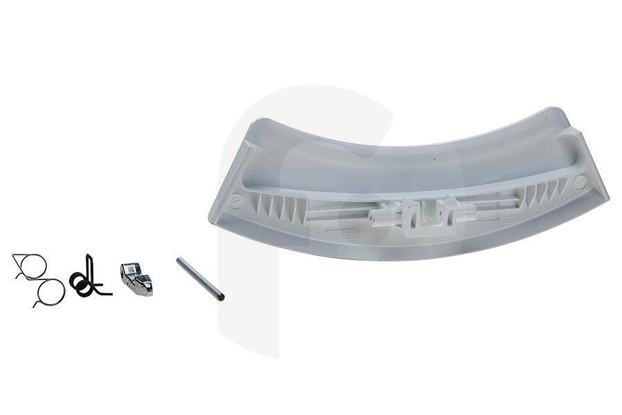 AEG Lavatrice Maniglia della porta (manico, leva della porta) set completo bianco per, tra gli altri, AEG lavatrice 4055128930