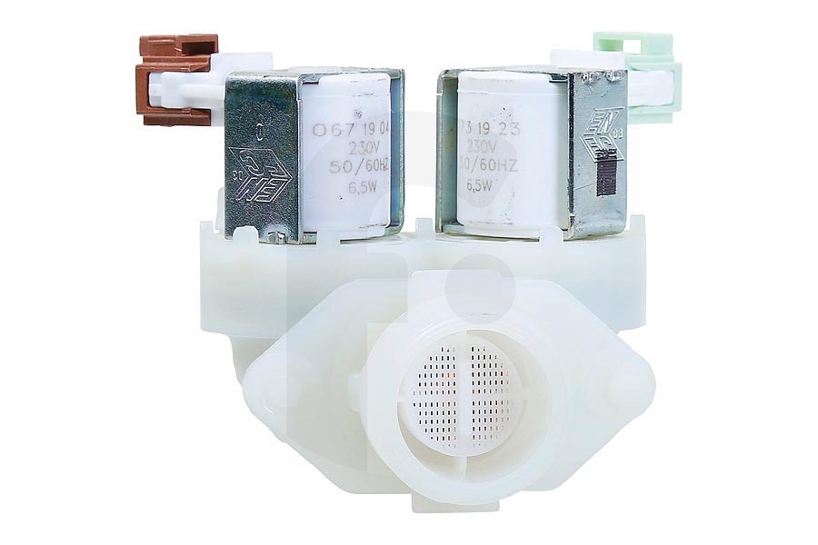 Faure Lavadora Válvula de entrada (válvula eléctrica, caudalímetro) en ángulo para, entre otros, AEG lavadora 8074876221 apto para entre otros L6FBT84, EWF1494, EW6F5723