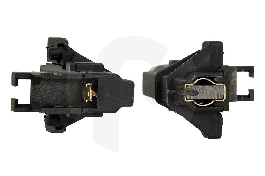 Tegran Lavatrice Spazzole di carbone (set di spazzole di carbone) nel supporto con pezzo laterale per Bauknecht e altri lavatrice 481236248004