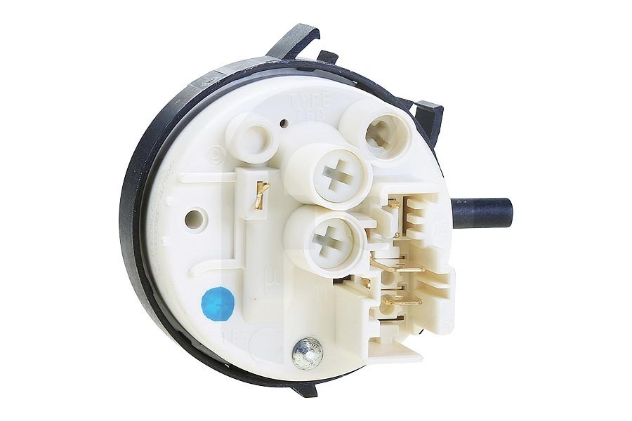 Bauknecht Lavadora Controlador de nivel (presostato, cámara de nivel, interruptor de nivel) 2 contactos sólo derecho lavadora 481227128554 apto para entre otros WAD6570, WAK8466, WA5340