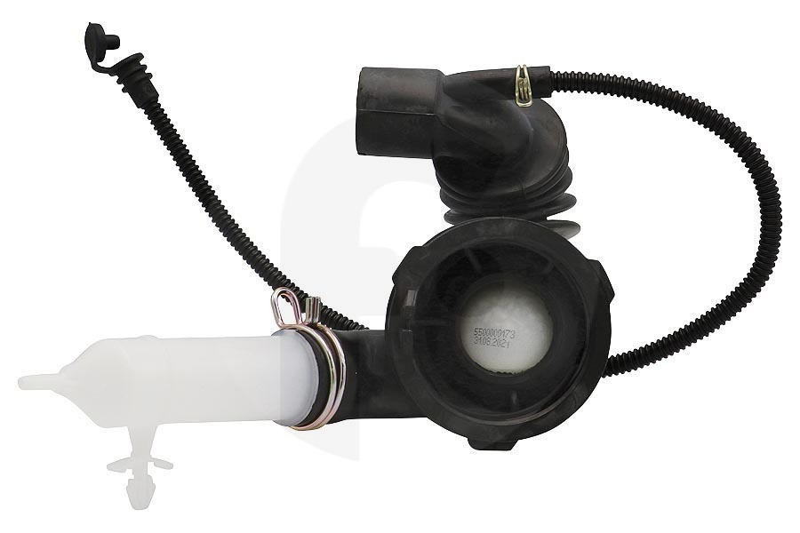 Balay Lavadora Manguera-filtro completo para Bosch, Siemens y otros lavadora 00480443, 480443 apto para entre otros WM14E160, WM14E420