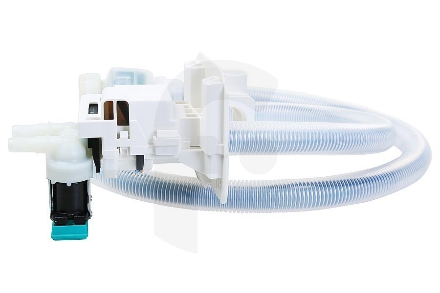 Bosch Lavatrice Tubo di alimentazione (tubo dell'acqua) con blocco dell'acqua (tenuta d'acqua) e valvola di ingresso per, tra gli altri, Bosch, Siemens lavatrice 11019386