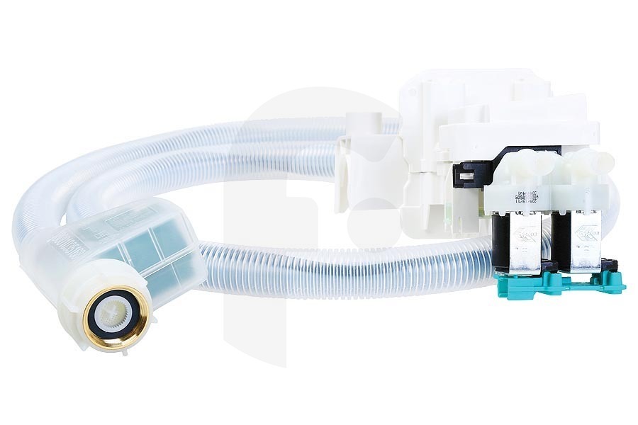 Bosch Lavatrice Tubo di alimentazione (tubo dell'acqua) con blocco dell'acqua (tenuta d'acqua) e valvola di ingresso per, tra gli altri, Bosch, Siemens lavatrice 11019386