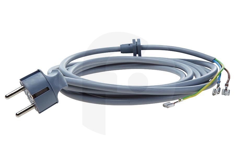 Siemens Lavadora Cable de alimentación (cable de conexión, cable de red eléctrica) 3m para Bosch, Siemens y otros lavadora 481580, 00481580 apto para entre otros WVH28540EP, WD14H541NL
