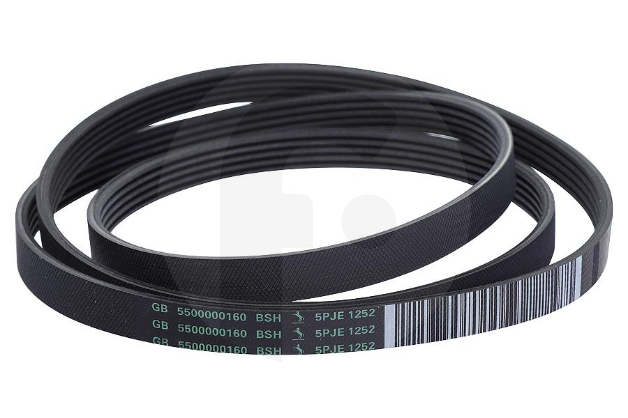 Balay Correa poly-V (correa, correa en v, correa dentada) 1252J5 TEM para Bosch, Siemens y otros lavadora 678914, 00678914 apto para entre otros WLX18060IN, WM10E262CY, WS10F468TI