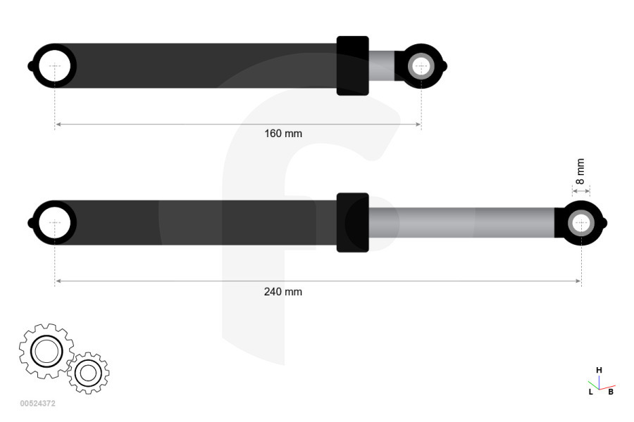 Constructa Lavatrice Ammortizzatore alternativo per lavatrice 11013282