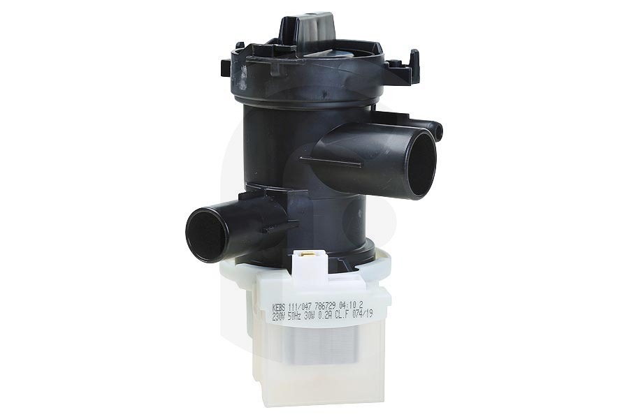 Profilo Lavatrice Pompa di scarico (pompa, pompa dell'acqua, pompa di scarico dell'acqua) con corpo pompa per, tra gli altri, Bosch, Siemens lavatrice 00145212, 145212