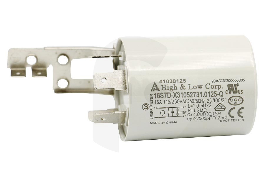 Otsein-hoover Candy condensador supresión de interferencias (filtro de supresión de interferencias) lavadora 41038125 apto para entre otros GC12102D21S, WDYN11746PG8S
