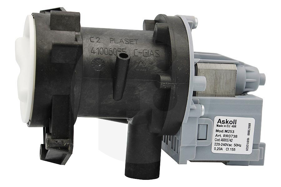 Otsein-hoover Candy bomba de desagüe (bomba del agua, bomba de drenaje del agua) lavadora 46003742 apto para entre otros CTY835137, CTG142647, HFT601085S