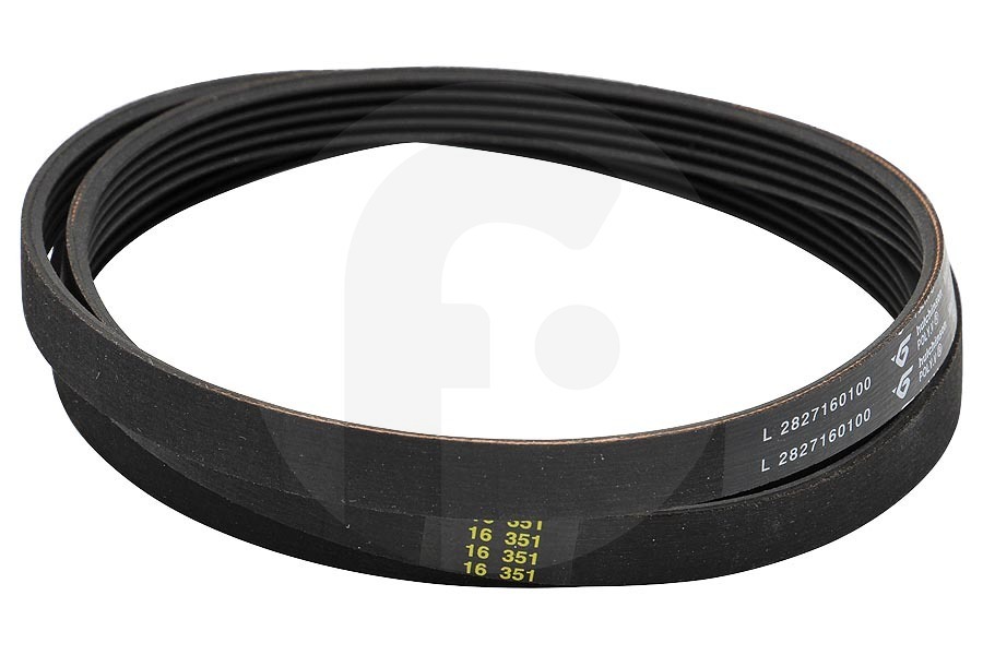 Beko correa Poly-V (correa en V, correa dentada) 1265 J5 TEM lavadora 2827160100 apto para entre otros WMB61621, WMB71632A, WNF8447AC