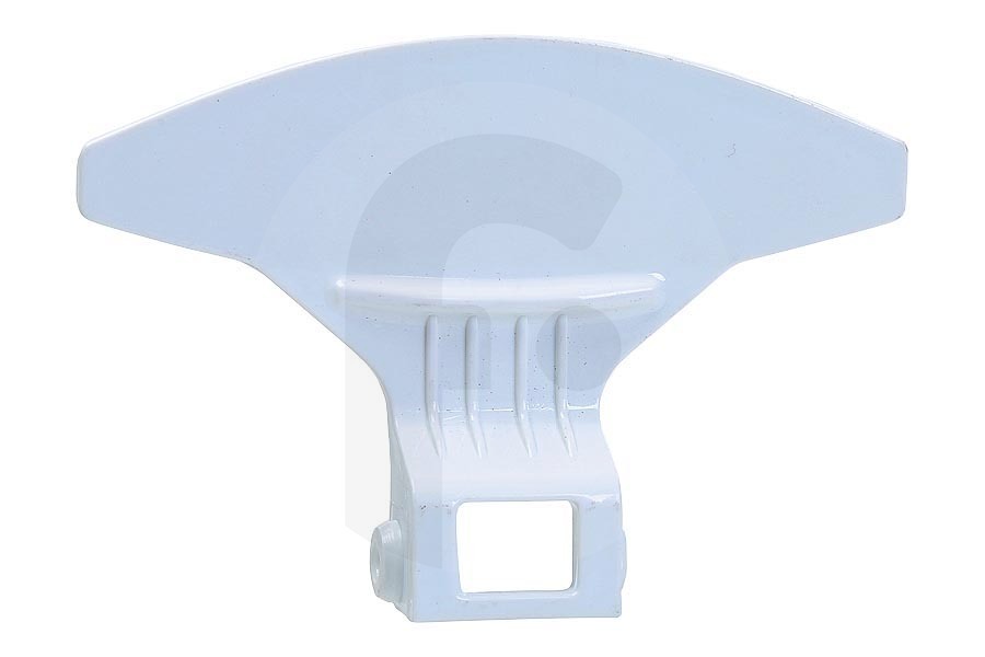 Beko Lavadora Tirador de puerta (manilla, mango, manija) curvo plateado para, entre otros, Bosch, Siemens lavadora 2813120100 apto para entre otros WMD56120, WMD56140, WMD56160