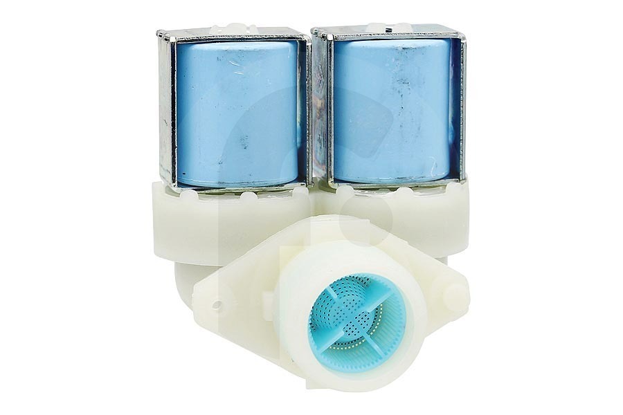 Beko Lavadora Válvula de entrada (caudalímetro) doble derecho para Beko lavadora 2906870200 apto para entre otros WMB61431, WMB51231