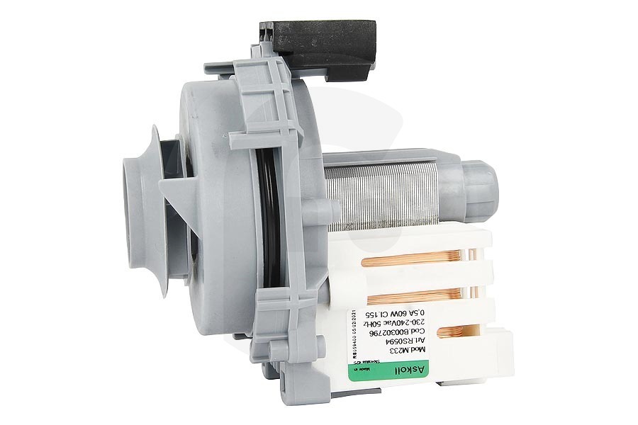 Indesit Lavadora Bomba de desagüe (bomba del agua) para Indesit y otros lavadora 302796, C00302796 apto para entre otros DSG5737, DSG051NXEU