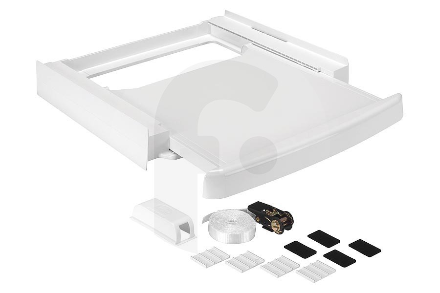 Universeel C00974793 Lavadora WPRO SKS101 kit de apilamiento universal con encimera para lavadora y secadora 484000008436 apto para entre otros Apilamiento universal