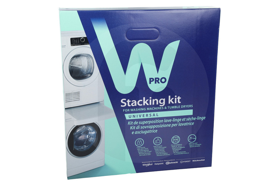 Constructa Secadora WPRO SKS101 kit de apilamiento universal con encimera para lavadora y secadora 484000008436