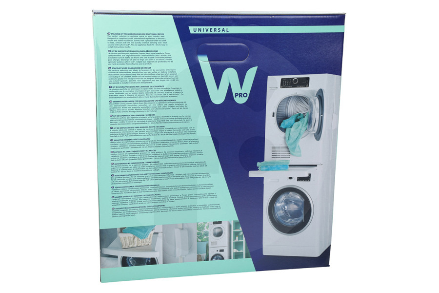 Constructa Secadora WPRO SKS101 kit de apilamiento universal con encimera para lavadora y secadora 484000008436