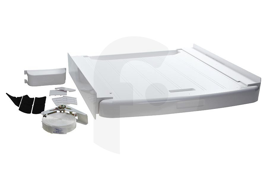 Lynx Lavadora WPRO Marco intermedio universal (espaciador, kit de apilamiento, pieza conectora) con cajón para lavadora y secadora 484000008545 apto para entre otros Kit de apilamiento universal