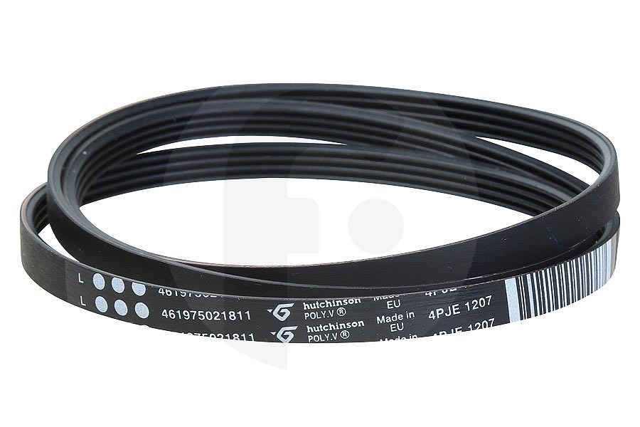 Bauknecht Lavadora Correa trapezoidal (1207 J4 EL) 481235818204 apto para entre otros AWT2256, AWE2239, WAT6517