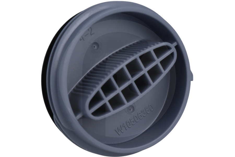 Whirlpool Lavatrice Filtro per lanugine (blocco per lanugine) per pompa di scarico per Whirlpool e altri lavatrice 481010506380