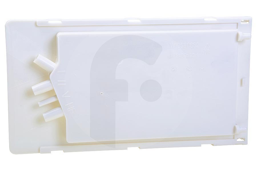 Whirlpool Lavatrice Coperchio del portasapone (distributore di sapone, cassetto portasapone, contenitore detersivo) completo lato superiore per, tra gli altri, Whirlpool lavatrice 481010580651 adatto a tra cui FSCR90422, AWG812, AWG1112