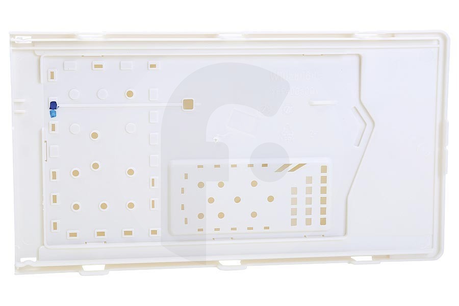 Whirlpool Lavatrice Coperchio del portasapone (distributore di sapone, cassetto portasapone, contenitore detersivo) completo lato superiore per, tra gli altri, Whirlpool lavatrice 481010580651