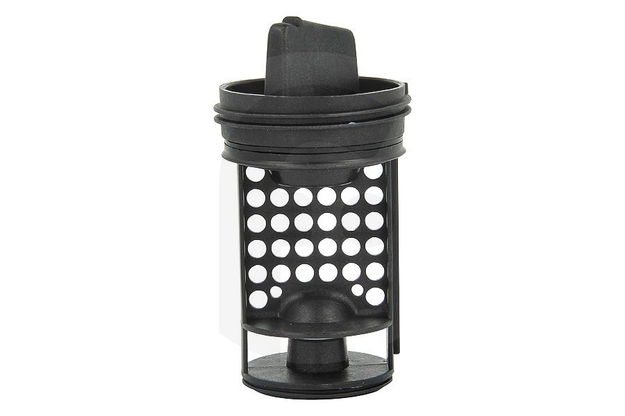 Hisense Filtro de pelusas (bloqueo de pelusas, filtro de bomba) para bomba de desagüe para Pelgrim y otros lavadora 438309 apto para entre otros PWM120 BLANCO