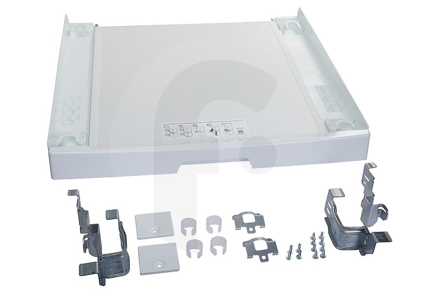 Samsung Lavadora Samsung marco intermedio (pieza intermedia, kit de superposición, pieza de conexión) para lavadora y secadora SKK-UDW apto para entre otros WW90T986ASH / S2, WW90T986ASE / S2, WW90T936ASH / S2