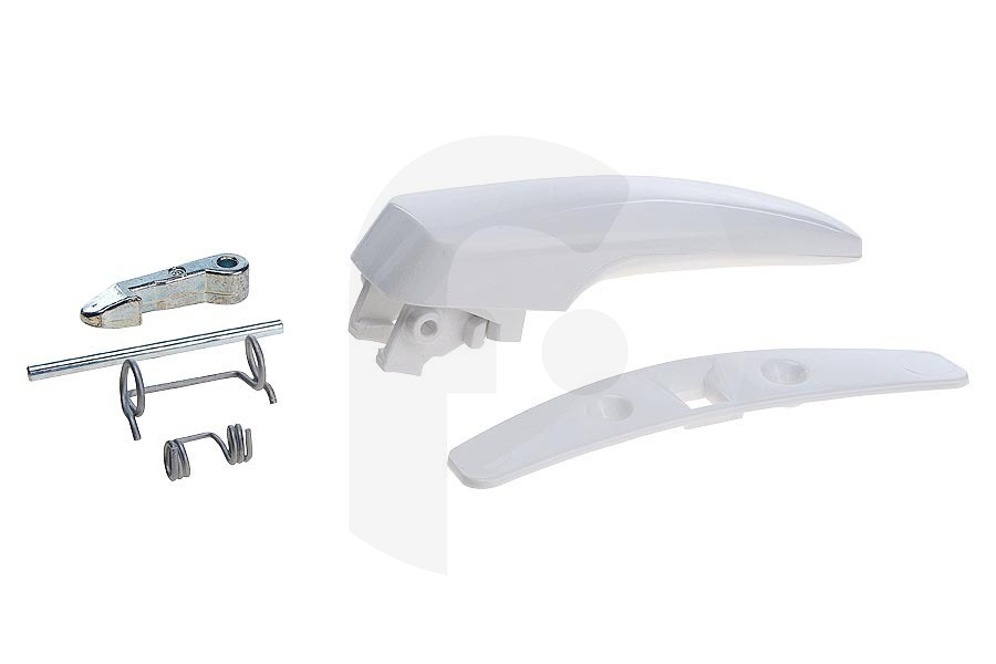 Zanussi Lavadora Tirador de puerta (Set completo blanco) lavadora 50276640005 apto para entre otros EWF1220, EWF1420, EWF1620