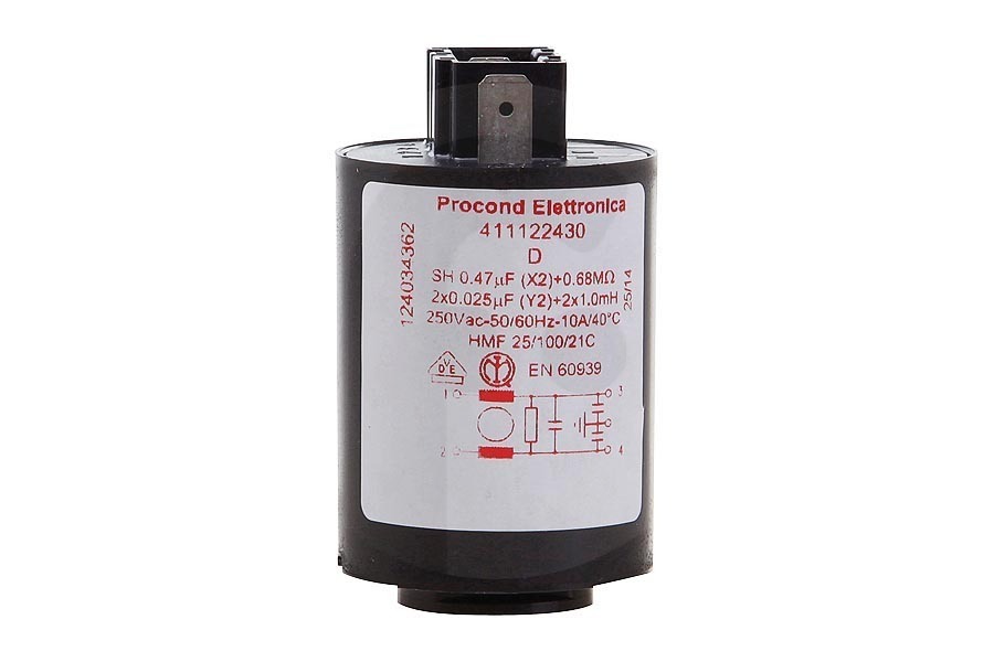 Zanker Lavadora Condensador (filtro antiparasitario 0,47 uF) lavadora 1240343622 apto para entre otros CF4450