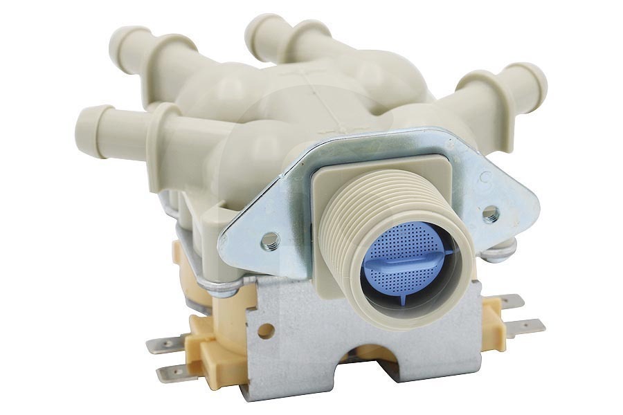 LG Lavadora LG válvula de entrada (electroválvula, caudalímetro) de 4 vías recta lavadora 5221ER1002F apto para entre otros FH4U1JBSK2, FH4G1BCSK2, F1K2CSV2W