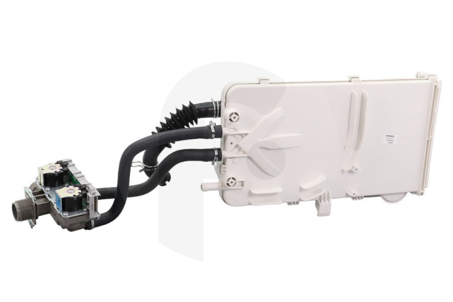 Haier Lavatrice Haier supporto cassetto detersivo incl. valvola di ingresso lavatrice 49056436