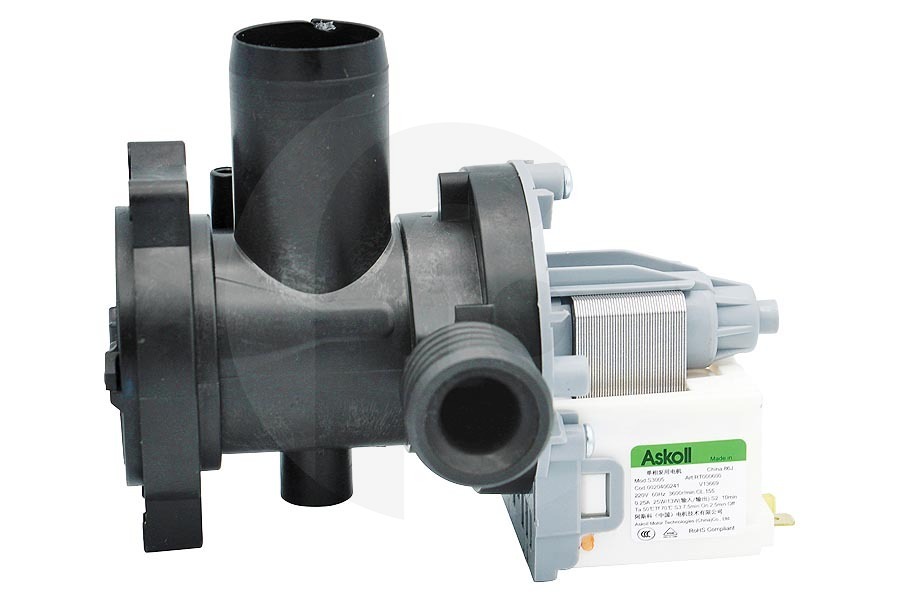 Candy Beko bomba de desagüe (bomba del agua, bomba de drenaje del agua) completa lavadora 49117107, 0020400241 apto para entre otros HWD1470TVEME, HWD1270TVECE