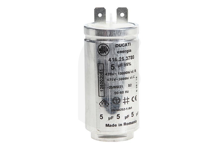 Constructa Secadora Condensador para motor (5 mF) secadora 1250020516 apto para entre otros EDC77570, ZTE283, T55840