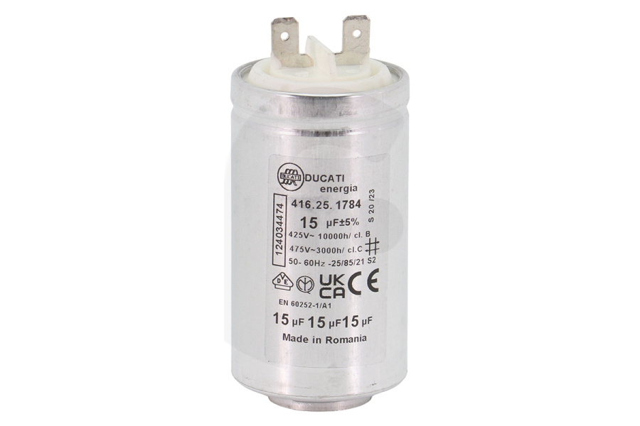 Zanussi Secadora Condensador AEG 15uF 1240344745 Secadora apto para entre otros T8DEN865C, TWGL5E300