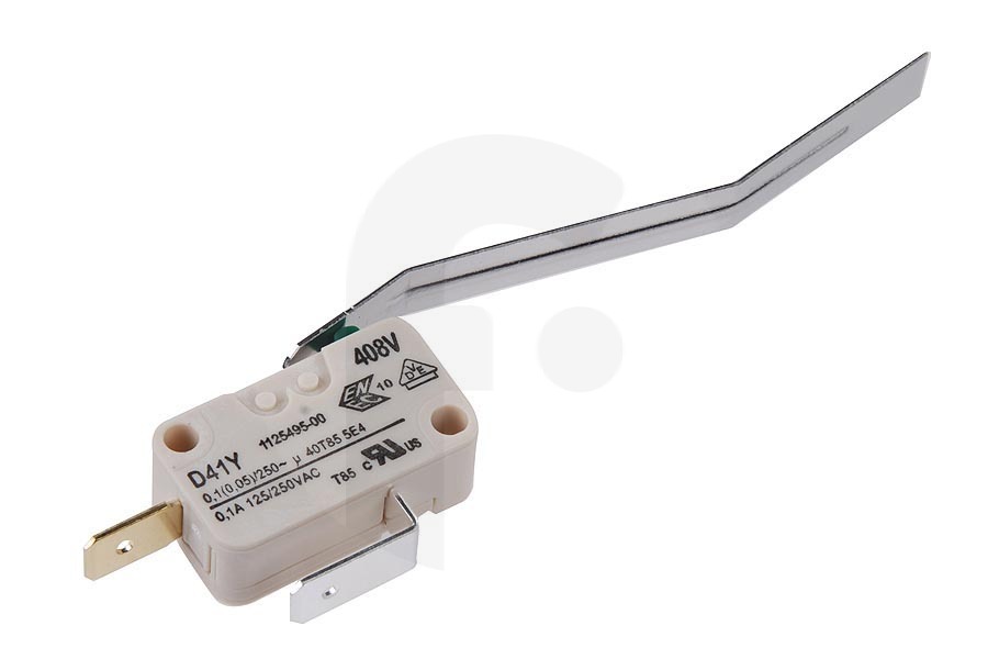 Curtiss Secadora Interruptor (microinterruptor, bracket largo) para AEG, Electrolux y otros secadora 1125495000 apto para entre otros LTH55800, LTH57810