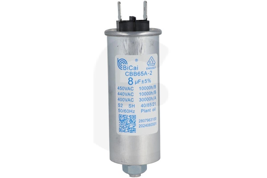 Beko Secadora Condensador 8 uF para lavadora 2807960400 apto para entre otros DC2561, DC1160
