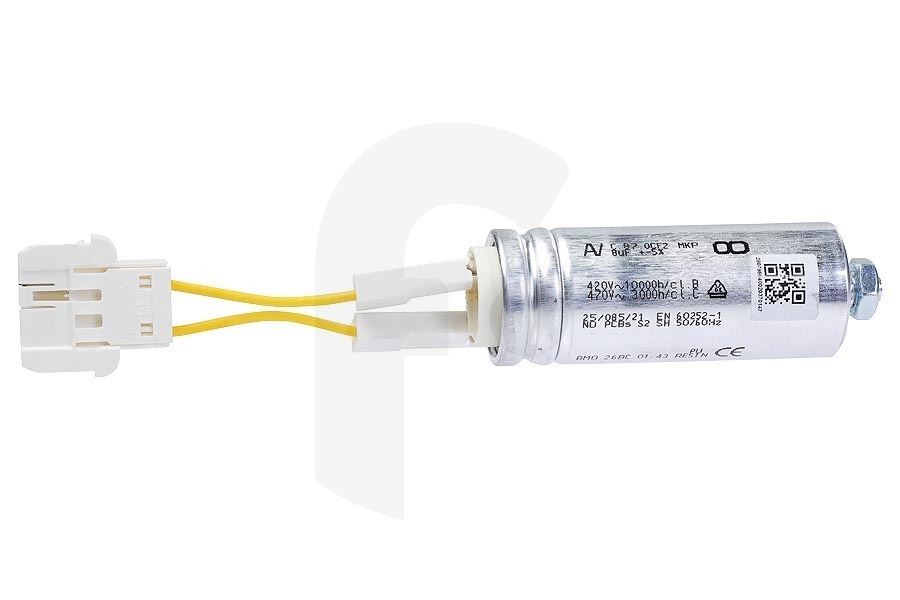 Beko condensador (condensador de arranque) 8uF incl. enchufe secadora 2975070100 apto para entre otros DS7435RX0