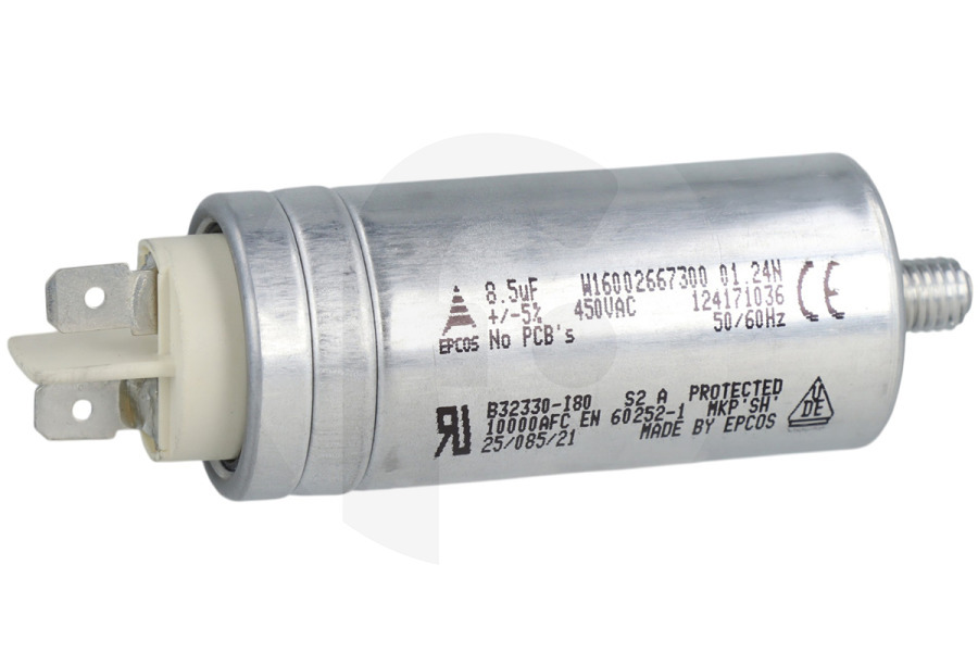 Indesit Asciugatrice Condensatore (condensatore di avviamento) 8,5uF per Indesit e altri asciugatrice 864119, C00864119 adatto a tra cui IDCAG35BECOEU, IDCA735BEU, TCD851AXEU