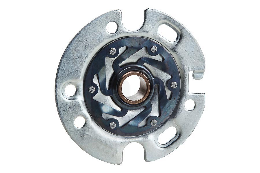Curtiss Secadora Brida (brida de rodamiento, anillo de rodamiento) 3 orificios, 2 muescas para, entre otros, Zanussi secadora 1250134135 apto para entre otros Z 909