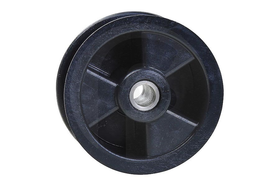 Curtiss 8581250125037 Secadora Polea tensora (rueda tensora) ancha negra para, entre otros, Zanussi secadora 1250125034 apto para entre otros Z 100-MD 110R