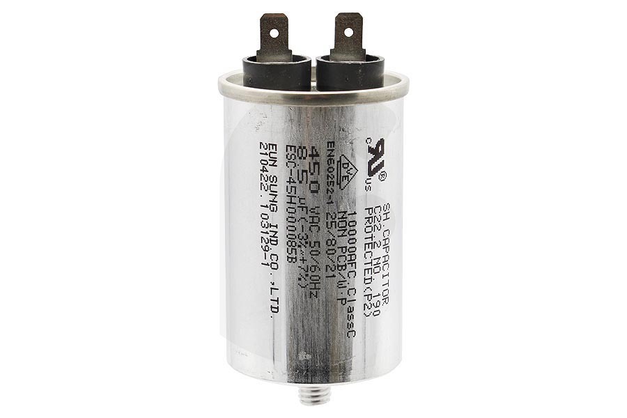 LG condensador (condensador de arranque) 8,5uF secadora 6121EL2001F apto para entre otros RC7055AH1M, RC8055AH1Z, RC9055AP2Z