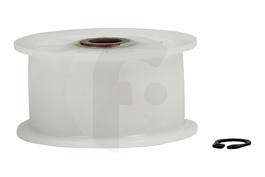 Haier Asciugatrice Haier rullo tendicinghia (ruota tendicinghia) bianco incl. clip di montaggio asciugatrice 49046073, 0180800243A