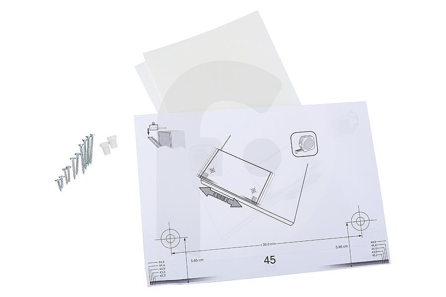 Indesit 534183, C00534183 Lavavajillas Juego de fijación (instalación 60cm) lavavajillas 256870 apto para entre otros Adecuado