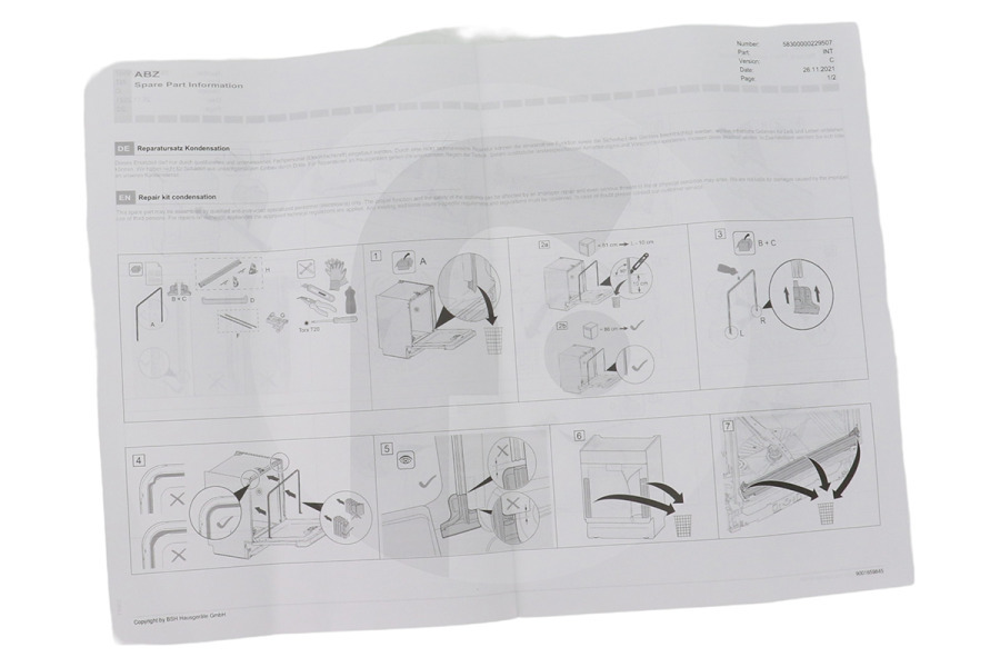 Bosch Lavastoviglie Kit riparazione lavastoviglie Bosch 11046662